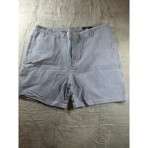 Vineyard Vines Breaker Shorts Mens Blue White Striped Seersucker Chino Sz42 Club